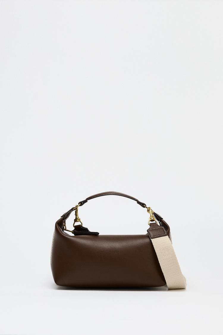 IMPORTED CROSSBODY SIDE STRIP BAG