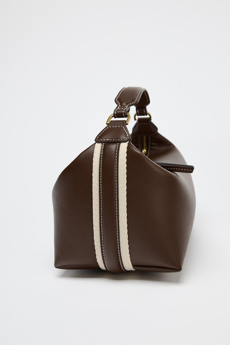 IMPORTED CROSSBODY SIDE STRIP BAG