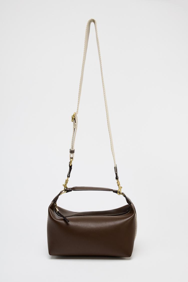 IMPORTED CROSSBODY SIDE STRIP BAG