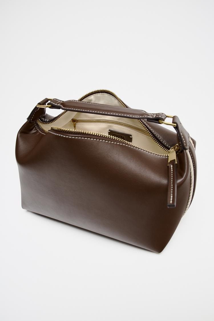 IMPORTED CROSSBODY SIDE STRIP BAG