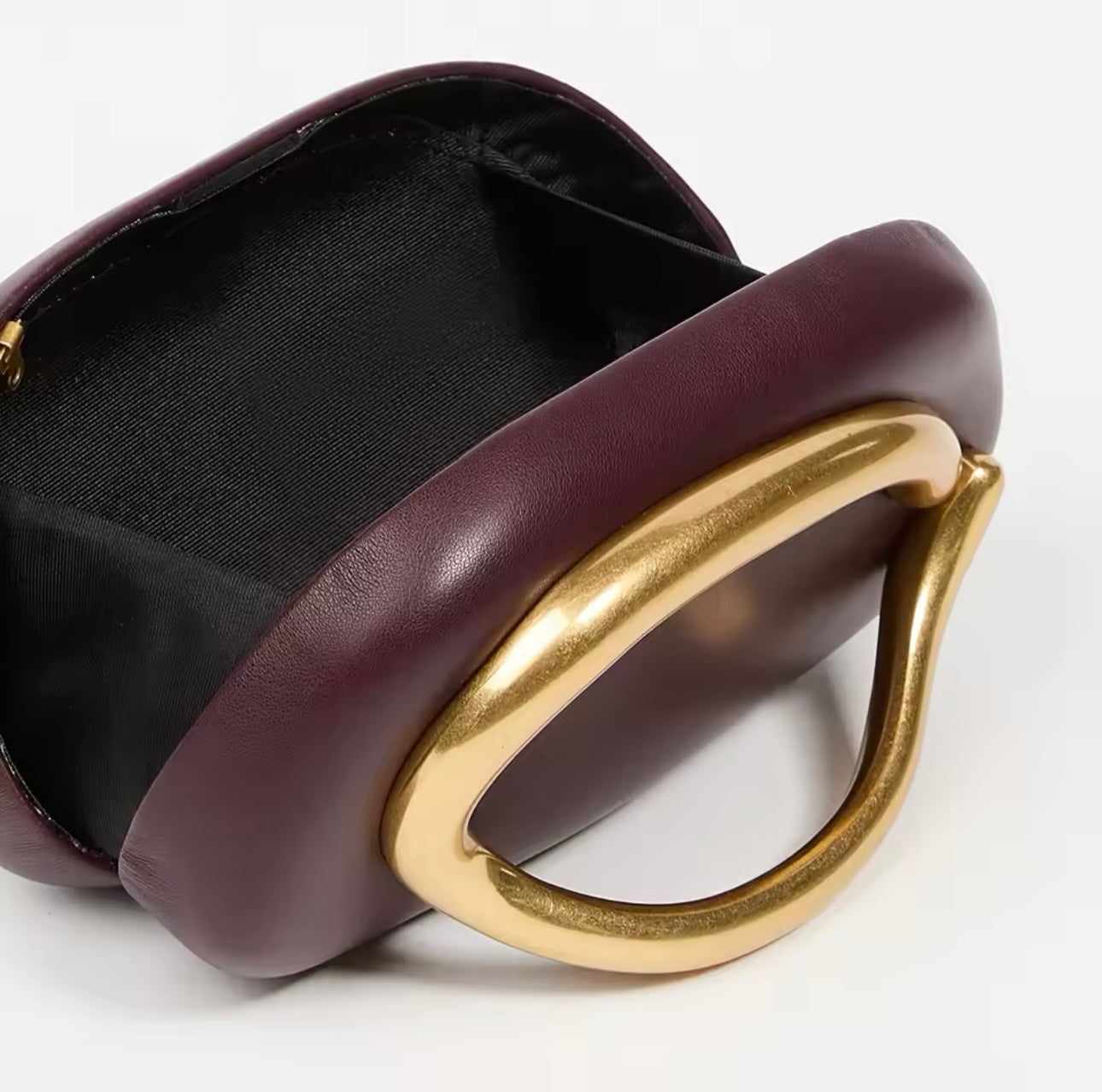 Imported-burgundy clutch