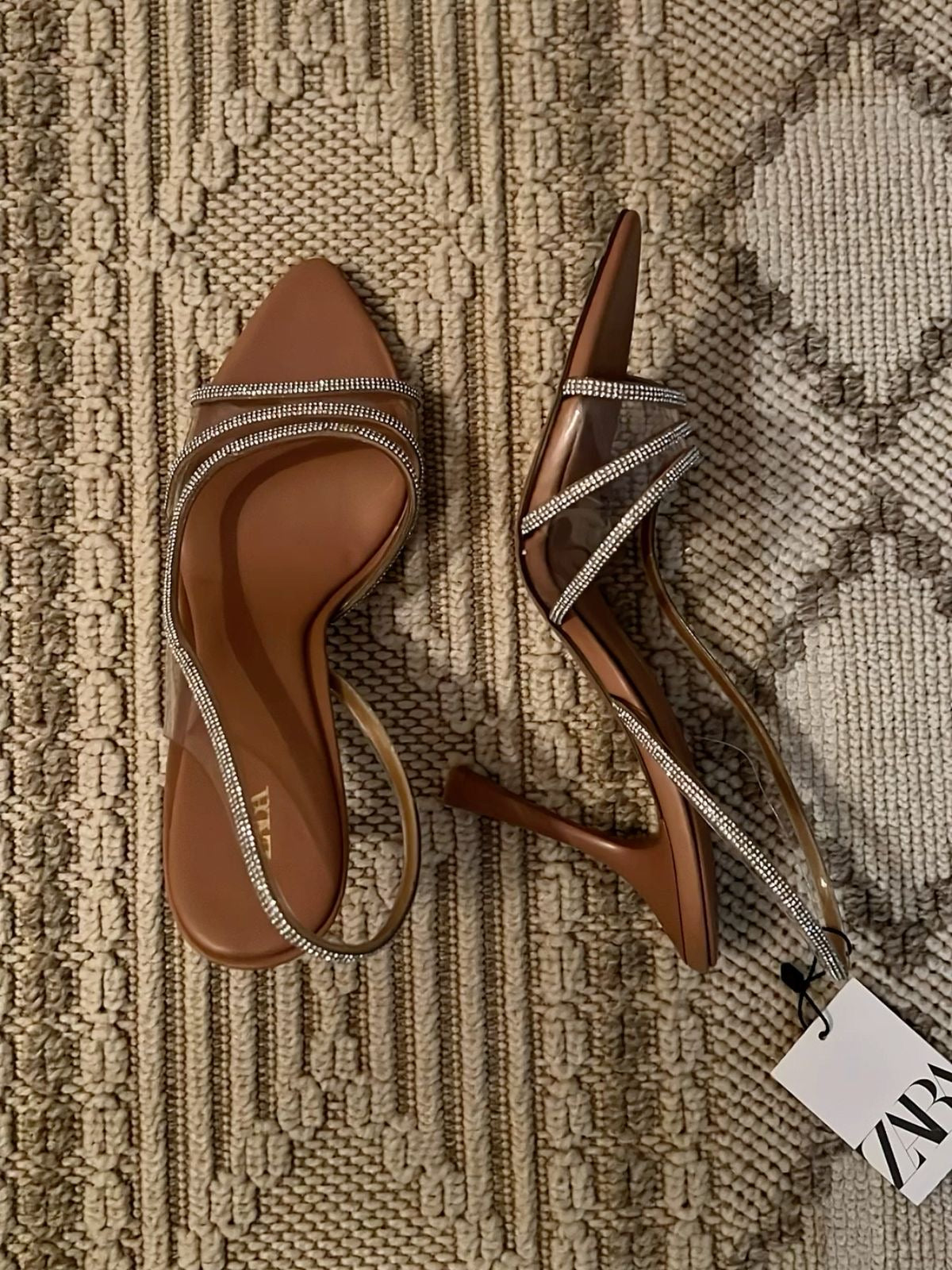 Imported rhinestone heels