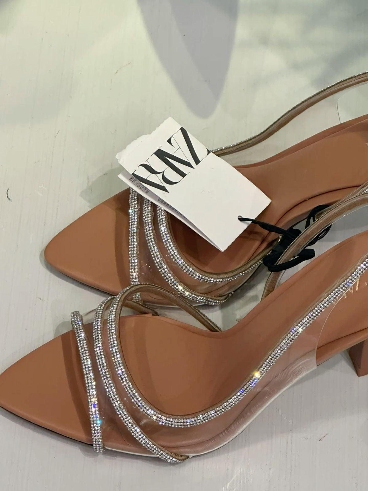 Imported rhinestone heels