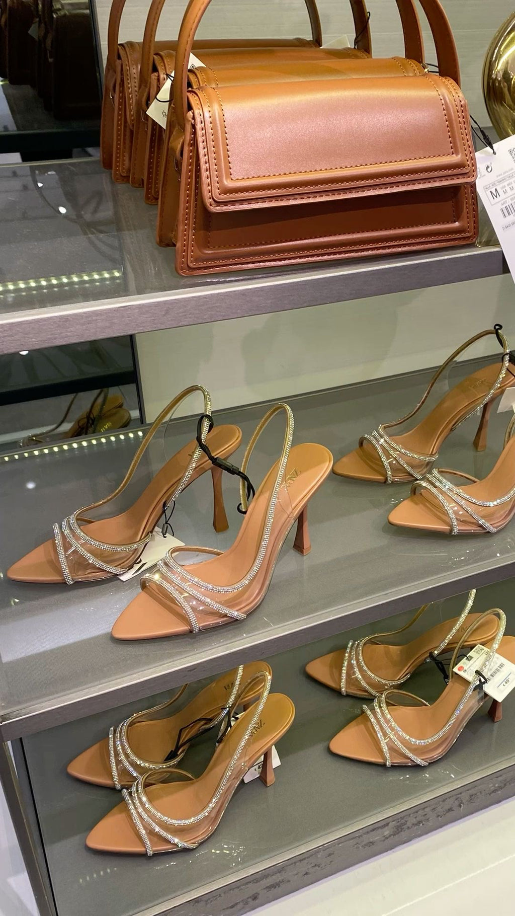 Imported rhinestone heels