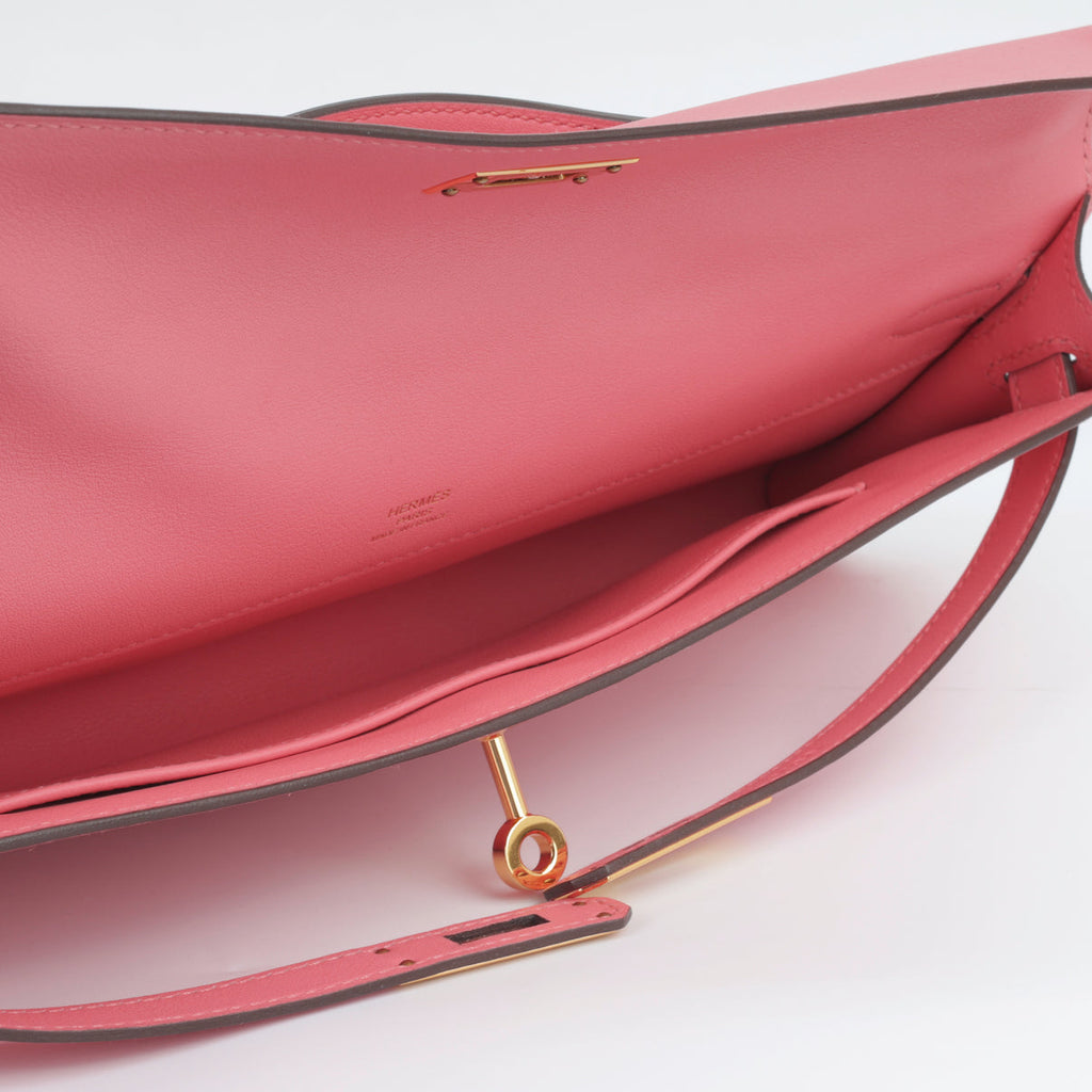 HERMÈS Kelly Cut Clutch - Rose Azalee