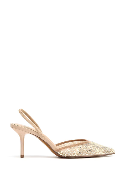 ZARA RHINESTONE PEARL SLINGBACK