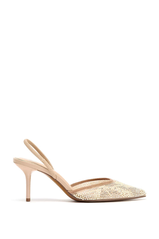 ZARA RHINESTONE PEARL SLINGBACK