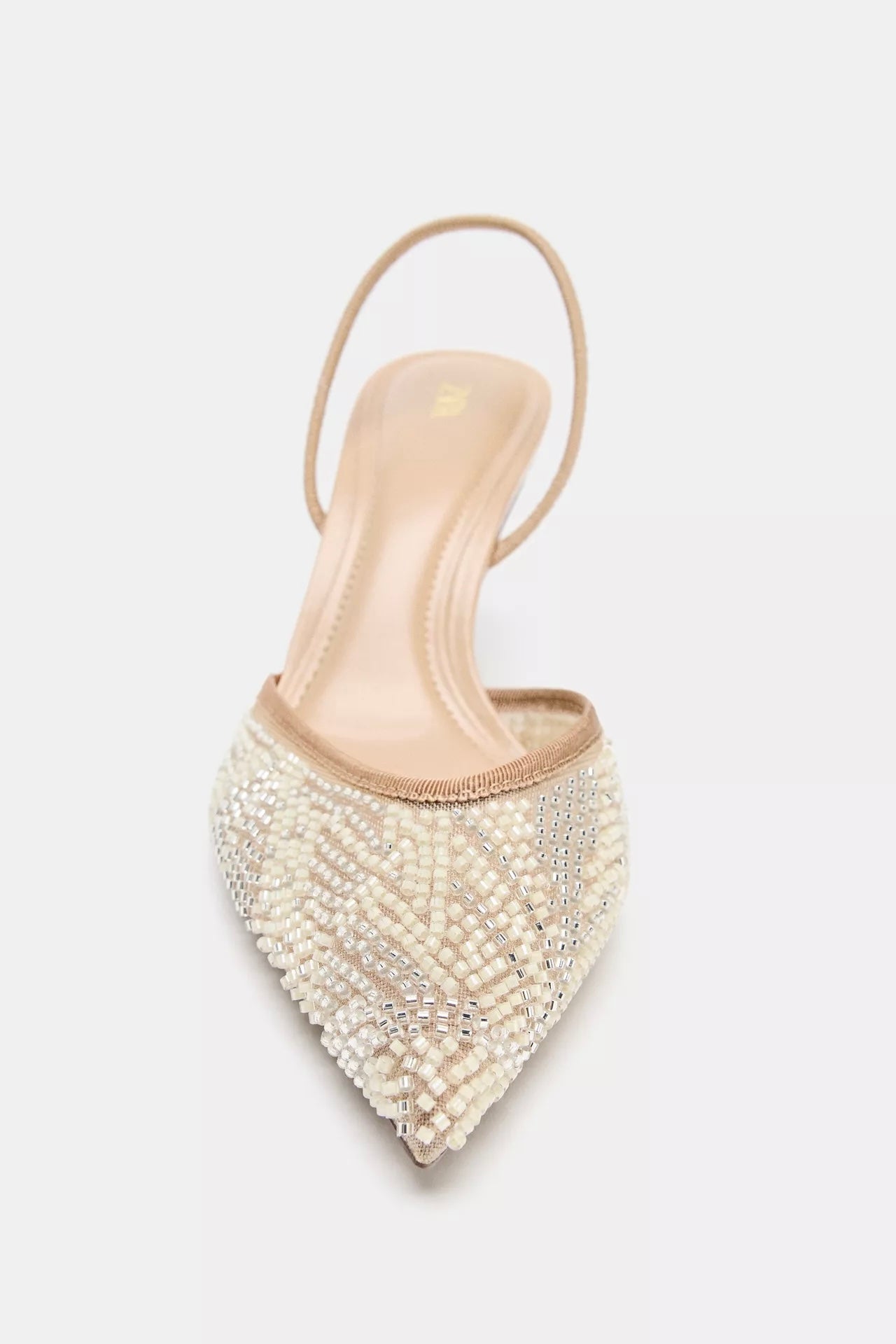 ZARA RHINESTONE PEARL SLINGBACK