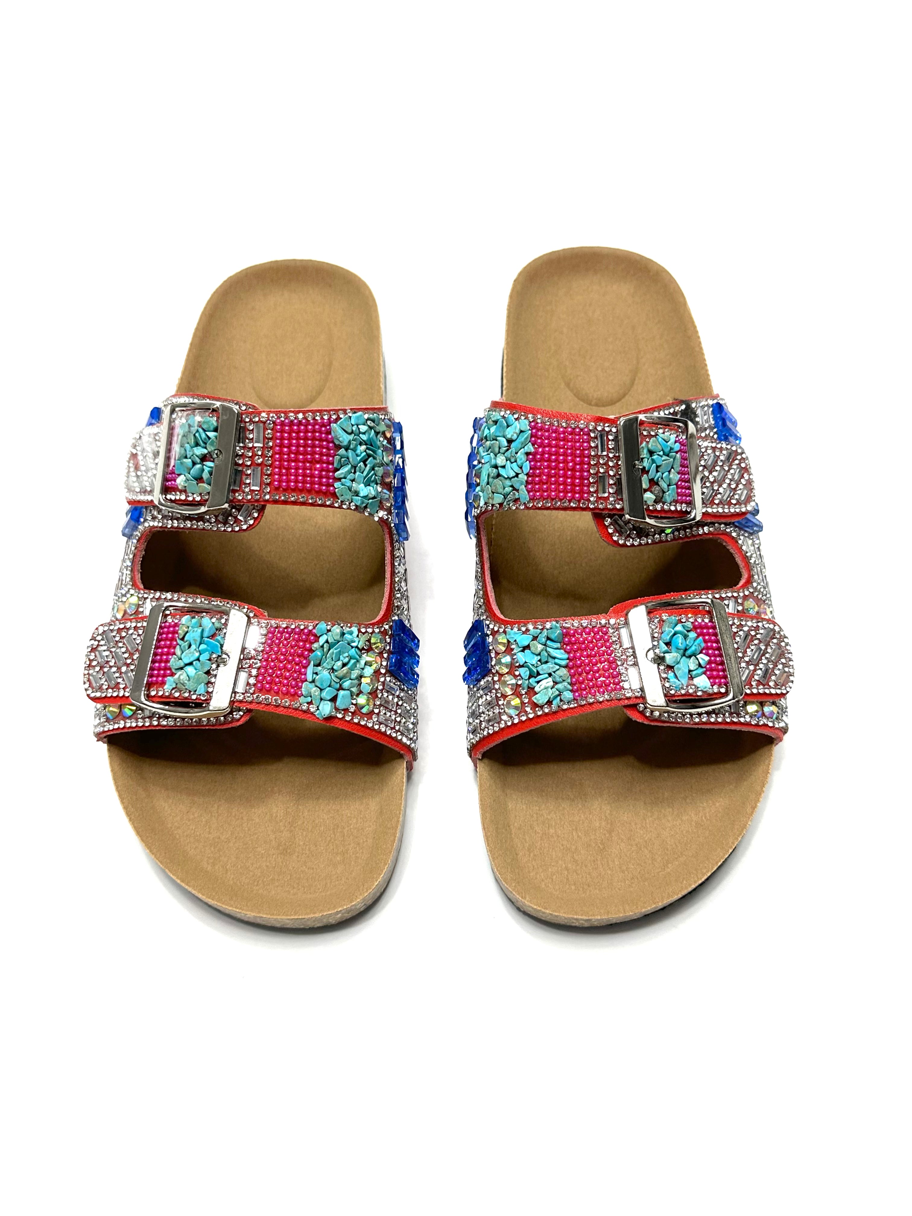 Multi-stones-slipper-medicated