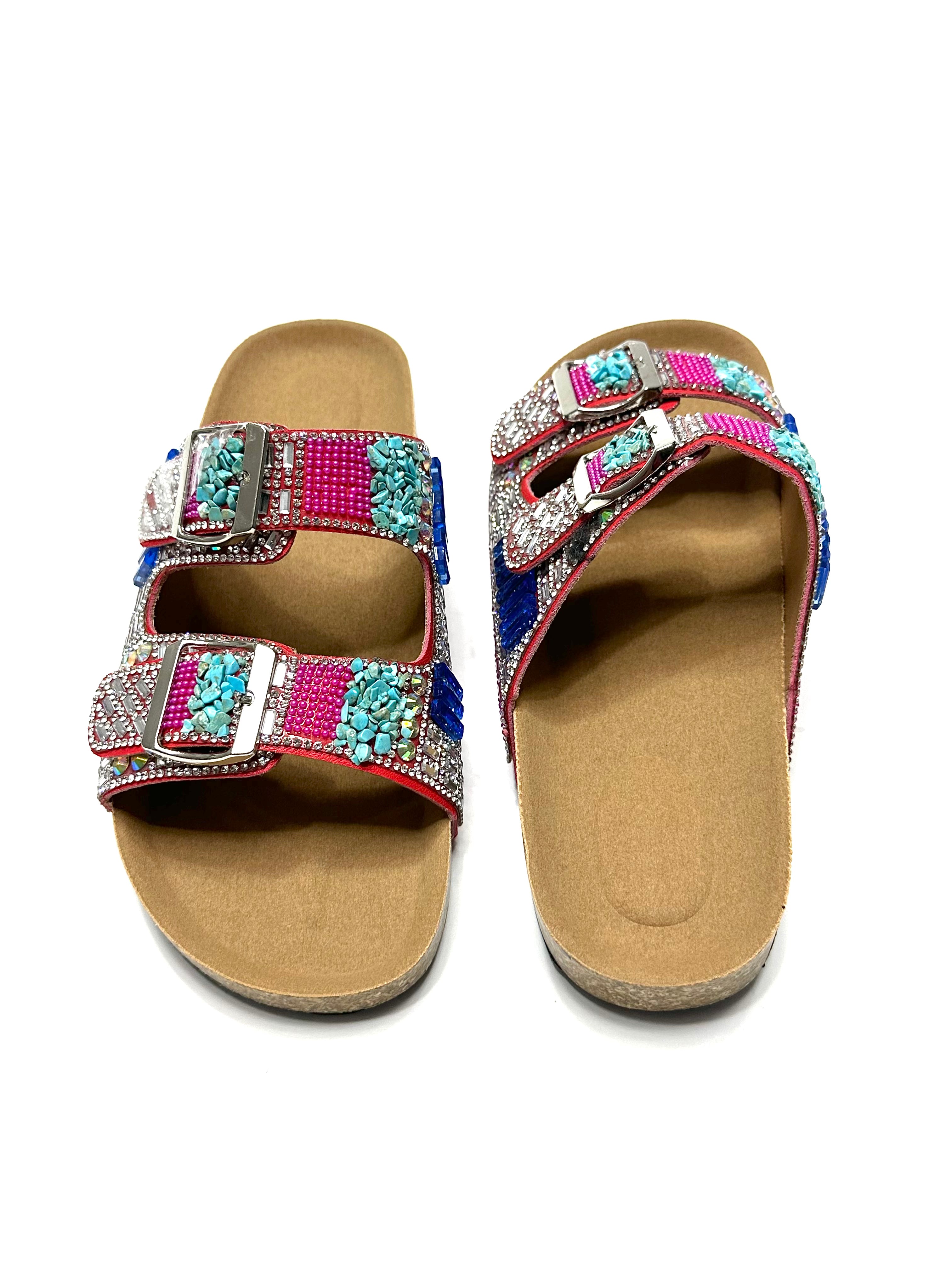 Multi-stones-slipper-medicated