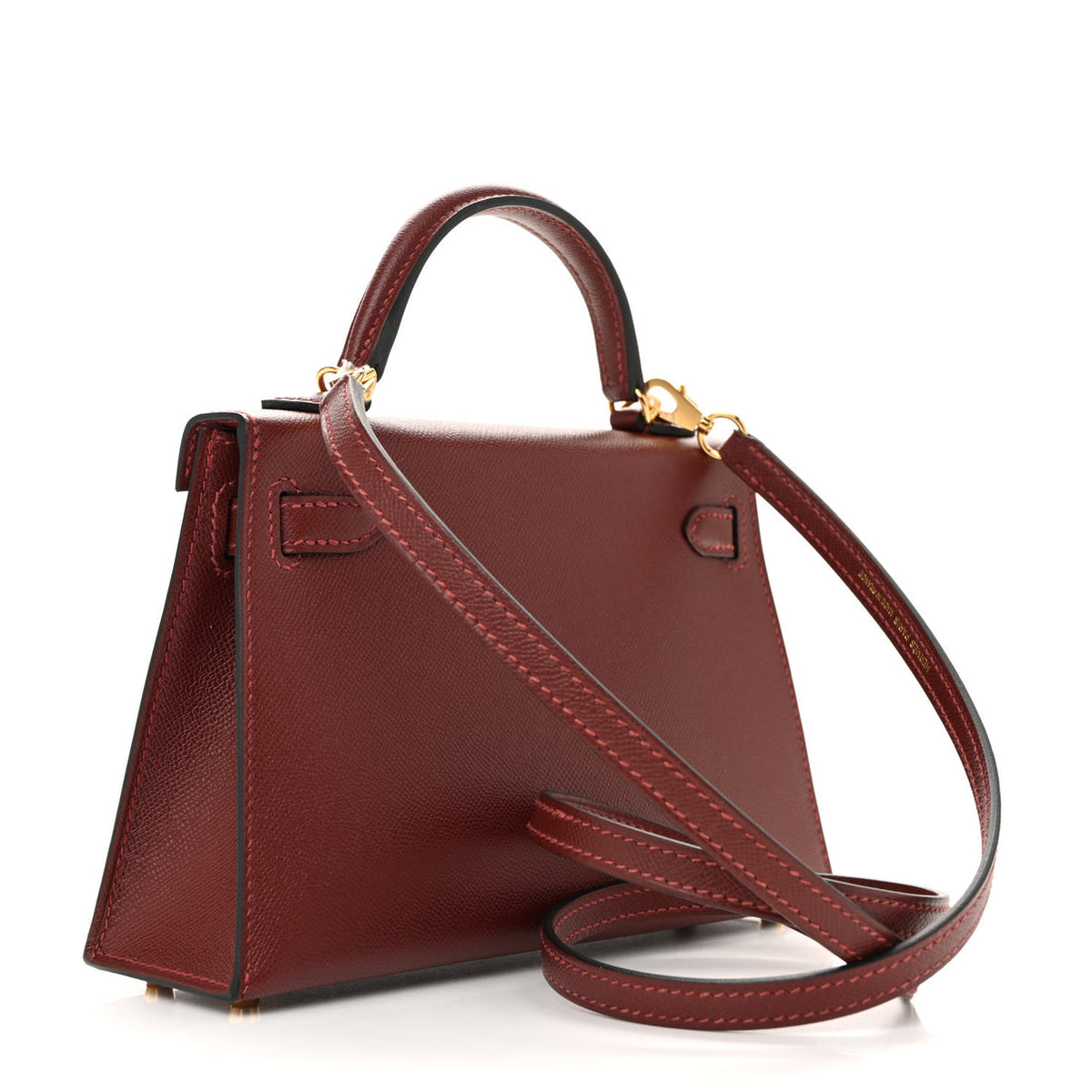 HERMES Mini Kelly Sellier 20 Burgundy