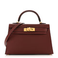 HERMES Mini Kelly Sellier 20 Burgundy