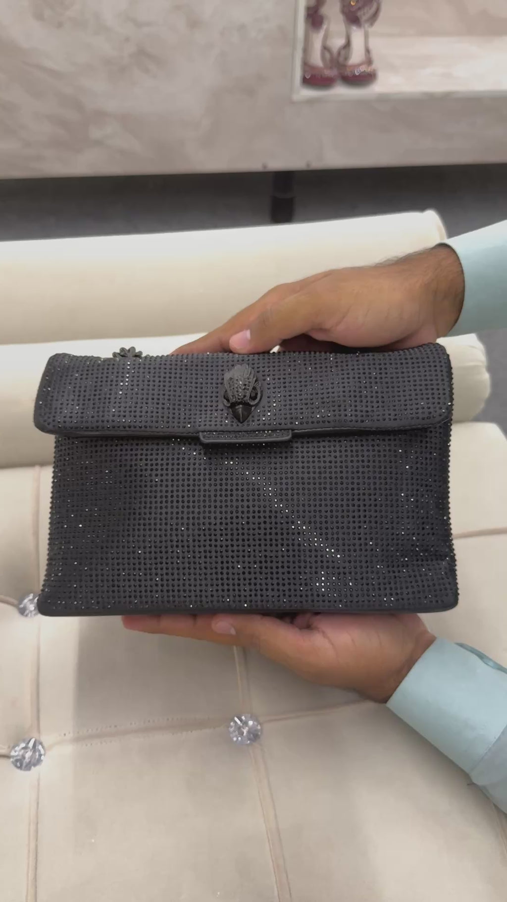 Large CRYSTAL KENSINGTON BAG