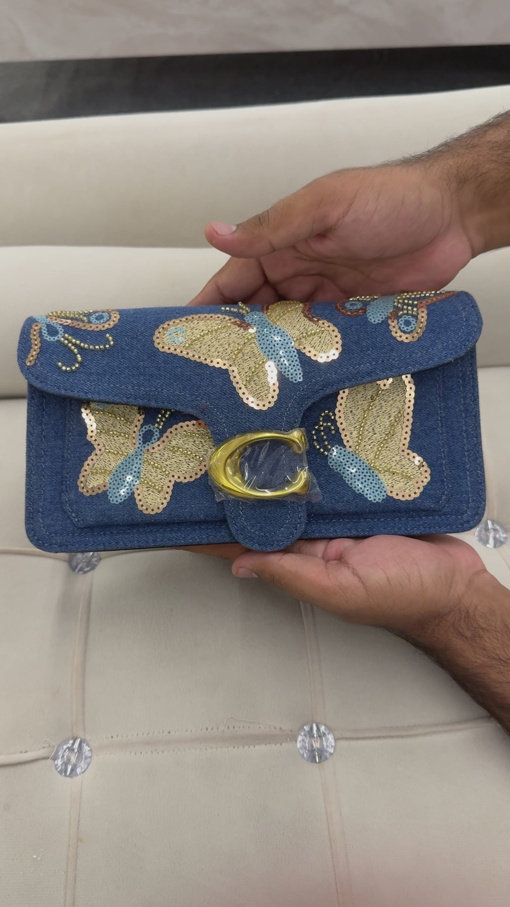 Tabby Shoulder Bag 26 With Butterfly Embellishment