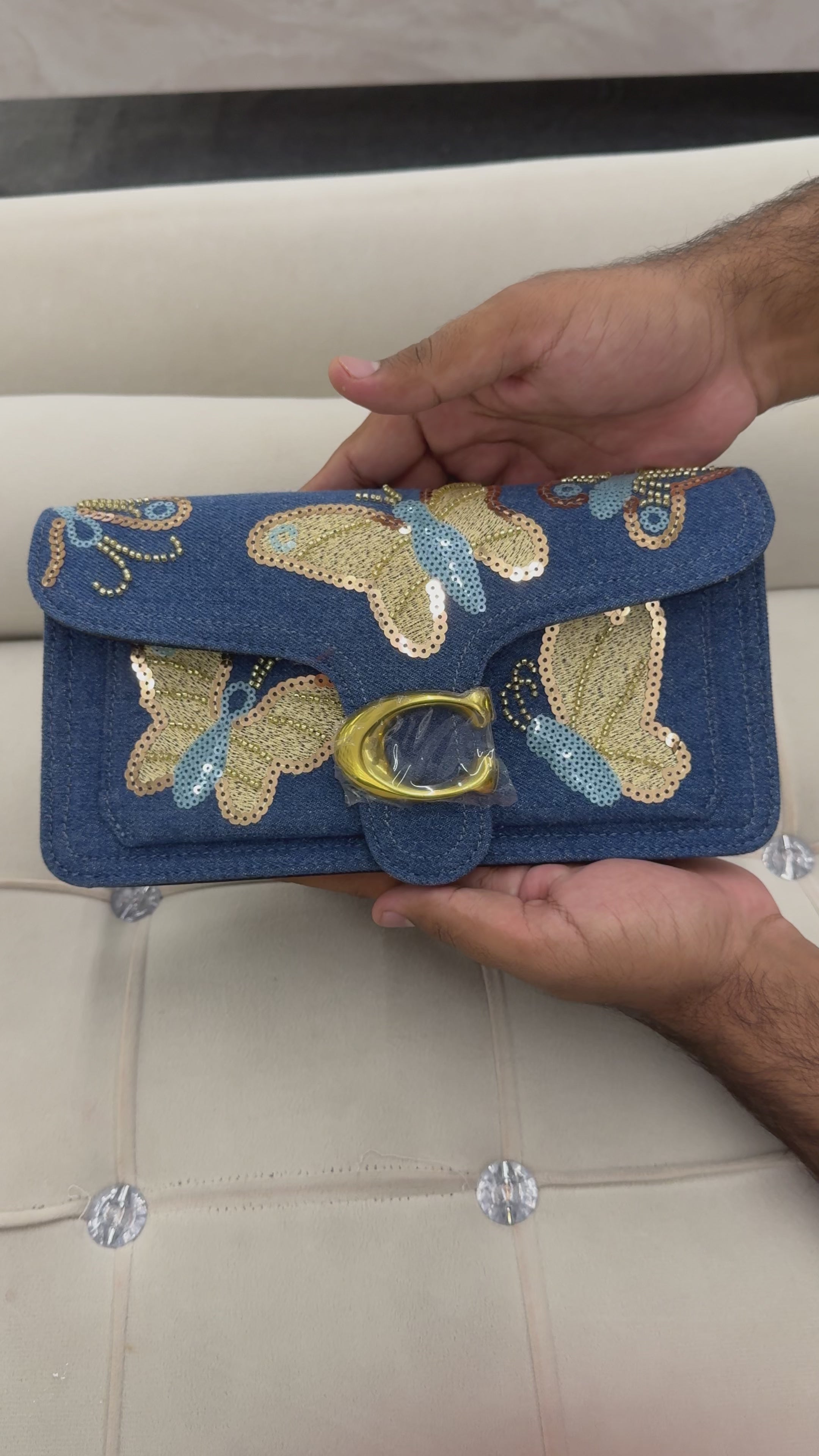 Tabby Shoulder Bag 26 With Butterfly Embellishment