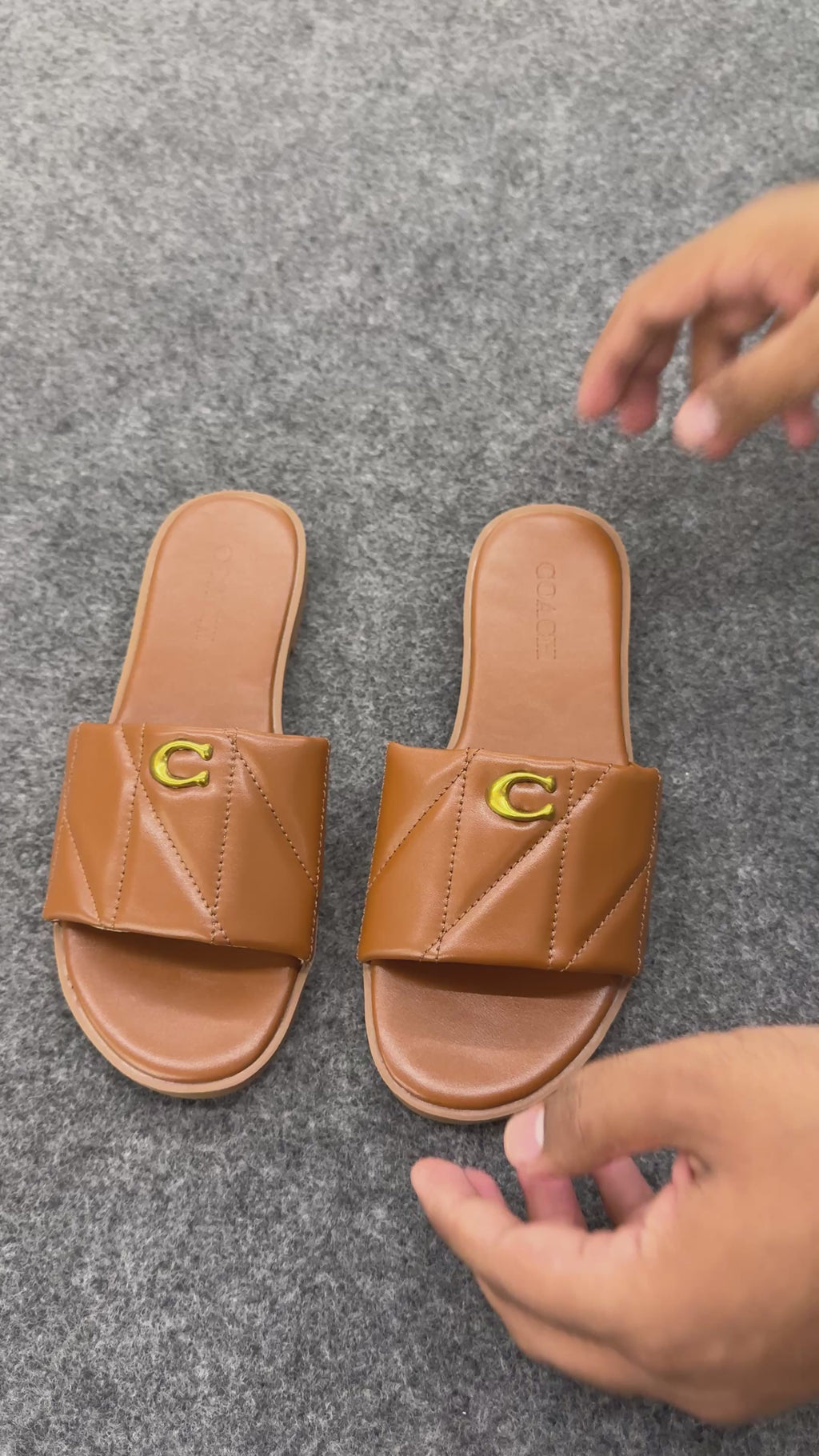Holly sandal with quilting