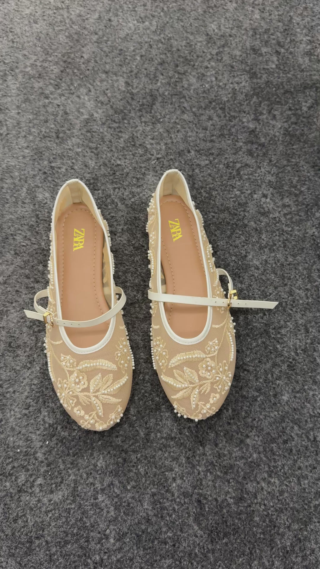 EMROIDERY PEARLS BALLERINAS