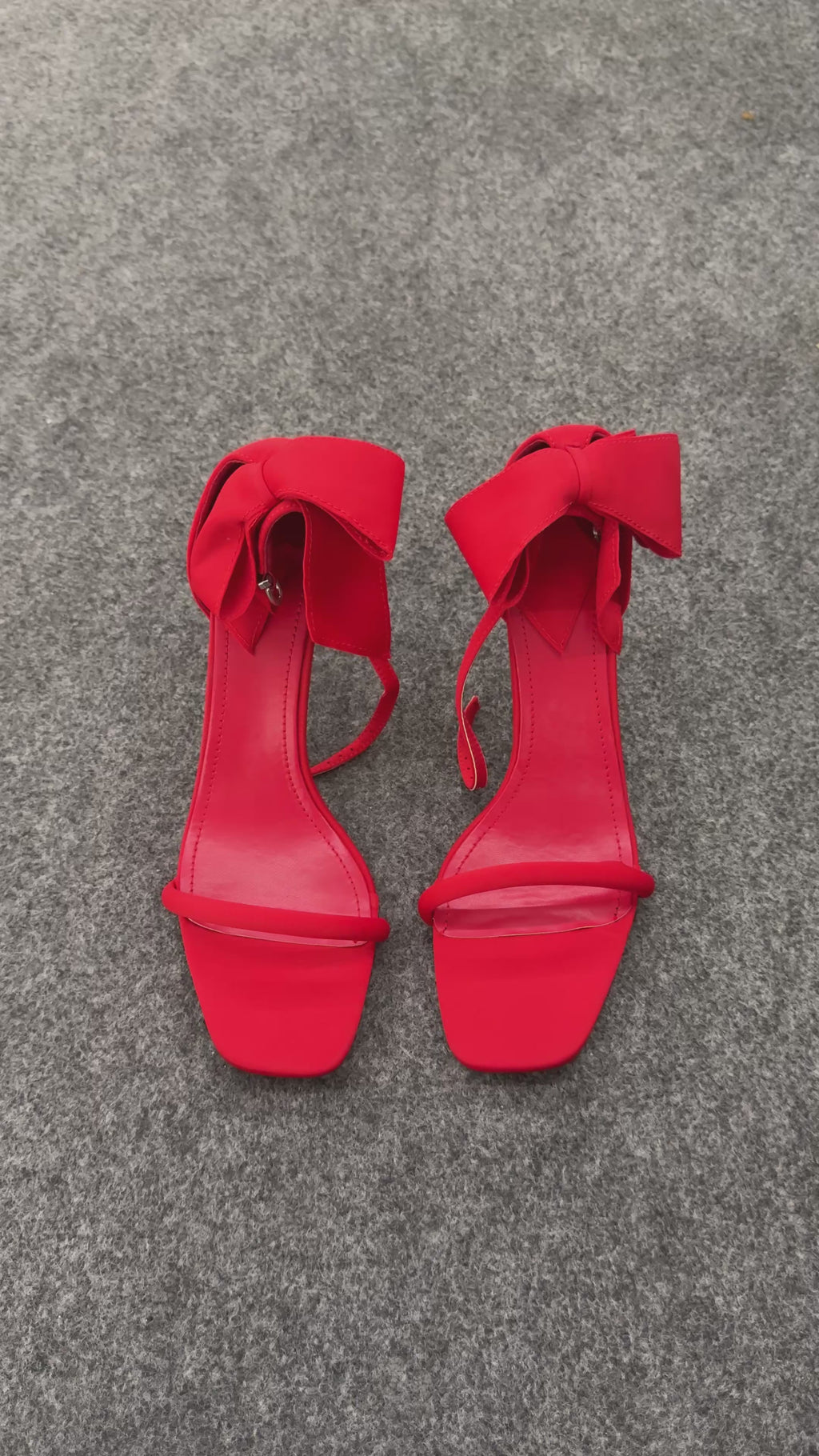 SATIN HEELS WITH BOW