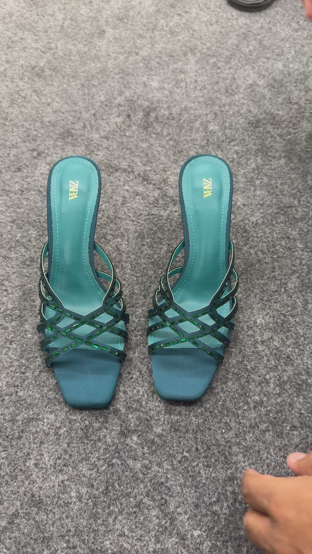 STRAPPY RHINESTONE SANDALS
