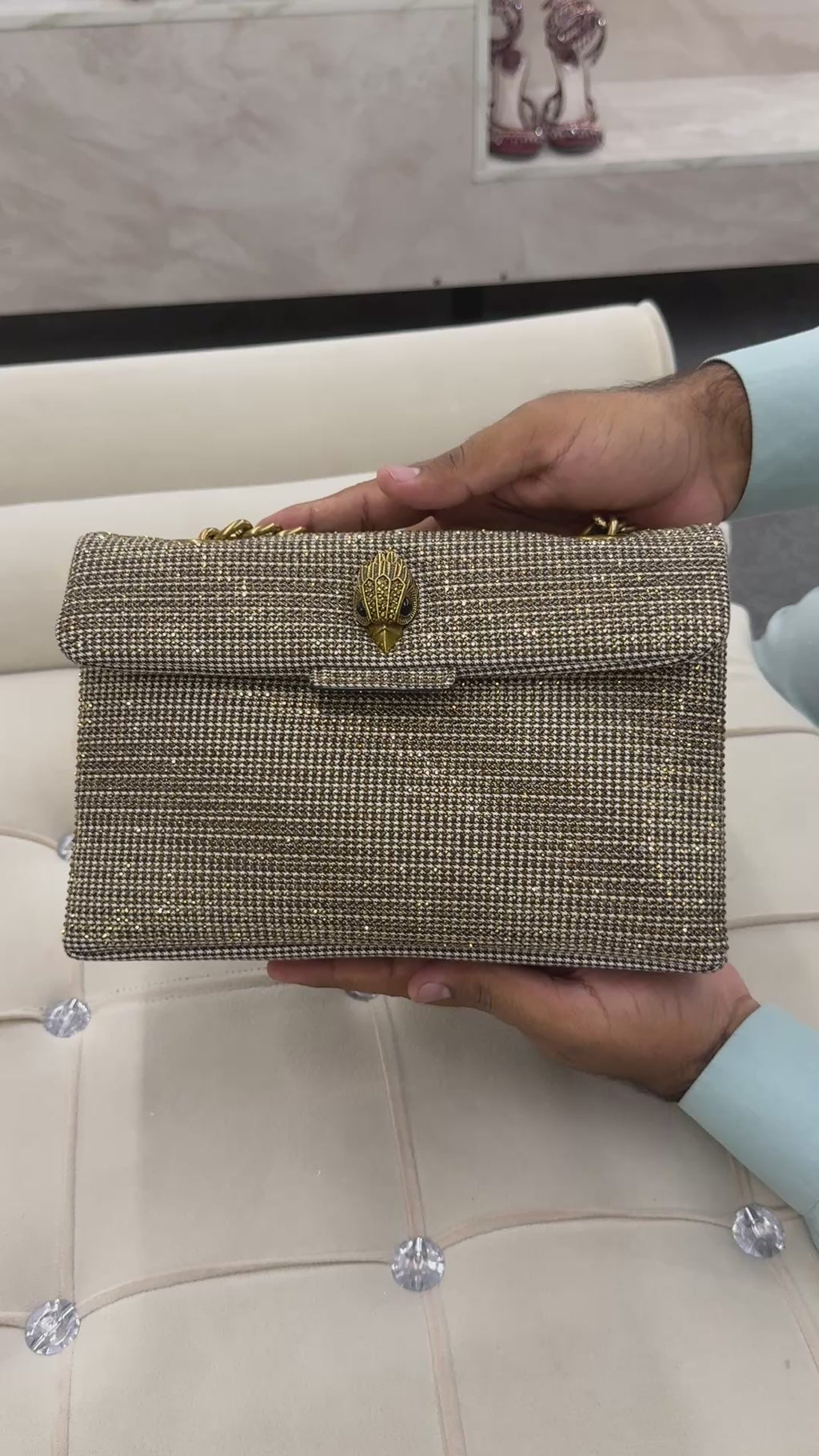 LARGE FABRIC KENSINGTON BAG