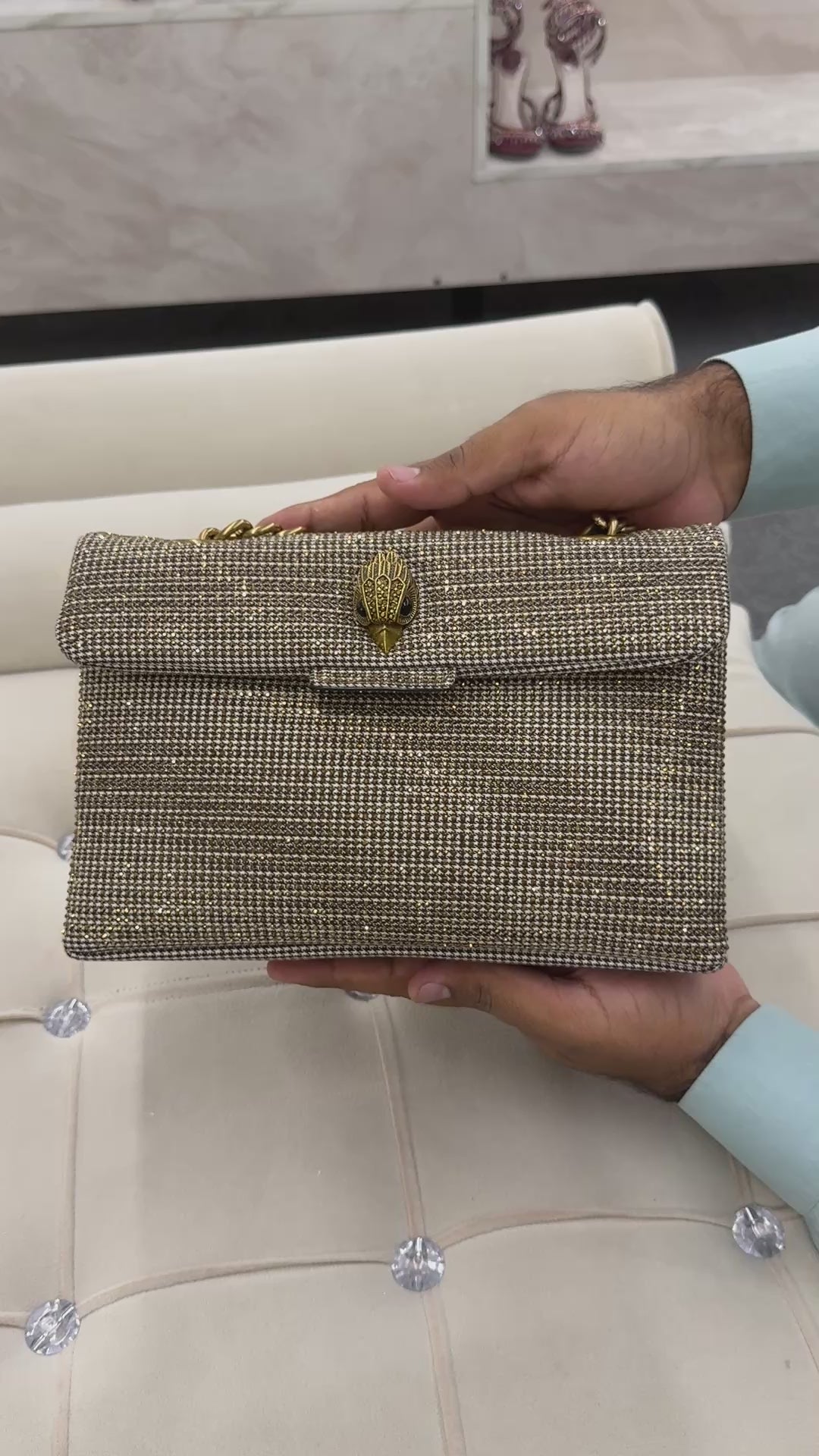 LARGE FABRIC KENSINGTON BAG